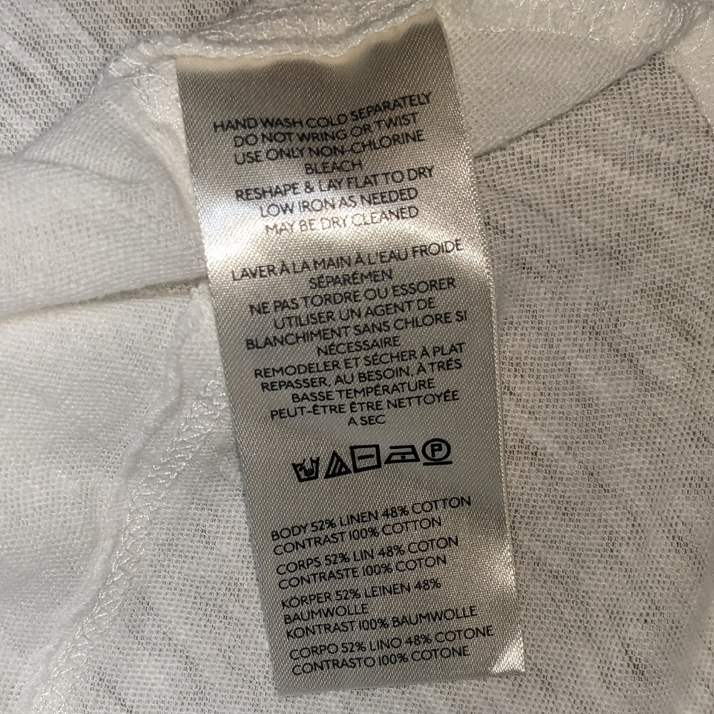 Free People NWOT Say You're Love Tunic sz MED in White Linen/Cotton Blend​​​ - Picture 10 of 12